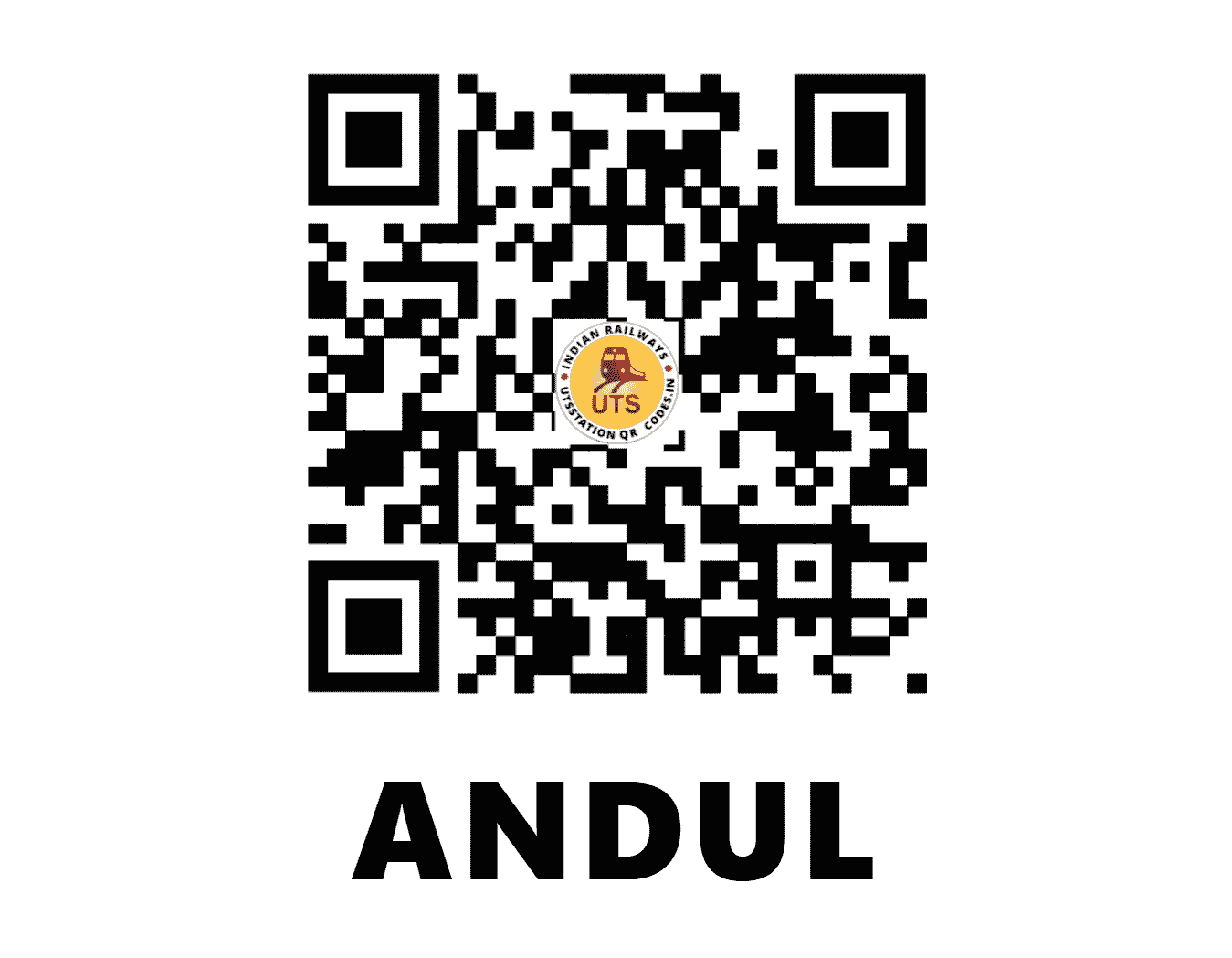 UTS QR Code for ANDUL - ADL - SE (WEST BENGAL)